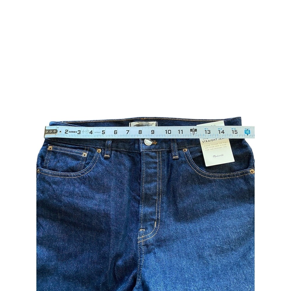 Madewell NWT The Longline Straight Jean Rinse Wash Rigid Size W 28 - Picture 14 of 15